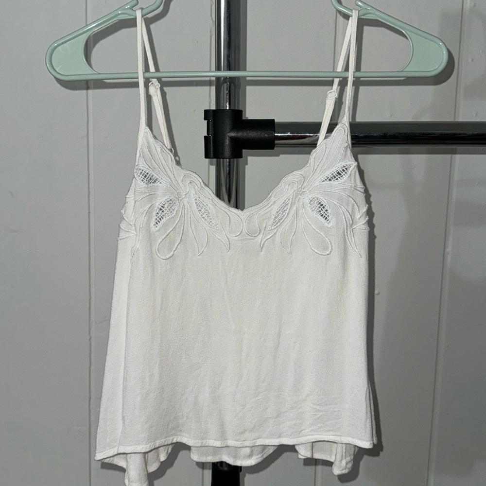 Classy white going out tank top